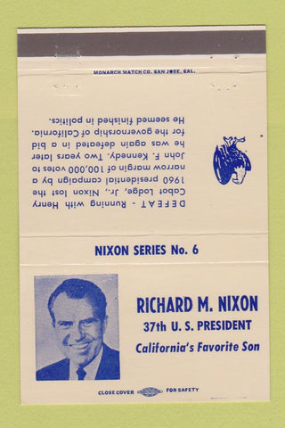 Matchbook Cover - Richard Nixon President RMS Eagle 1971 40 Strike
