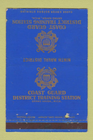 Matchbook Cover - Coast Guard Training Grand Haven MI postcard 40 Strike