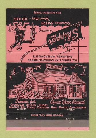 Matchbook Cover - Skipper Restaurant Fairhaven MA 40 Strike