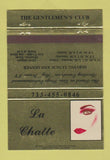 Matchbook Cover - La Chatte Strip Club Houston TX girlie 40 Strike