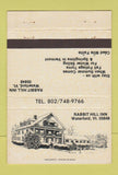 Matchbook Cover - Rabbit Hill Inn Waterford VT 40 Strike