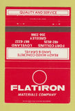 Matchbook Cover - Flatiron Concrete Fort Collins Loveland Colorado 40 Strike
