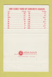 Matchbook Cover - Flatiron Concrete Fort Collins Loveland Colorado 40 Strike
