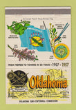 Matchbook Cover - Oklahoma OK Tourism 1957 Semi Centennial 40 Strike