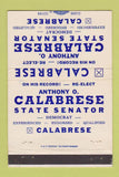 Matchbook Cover - Anthony Calabrese State Senator Election OH Ohio 40 Strike