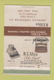 Matchbook Cover - RC Allen Typewriter Cash Register Pittsburgh PA 40 Strike