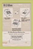 Matchbook Cover - RC Allen Typewriter Cash Register Pittsburgh PA 40 Strike