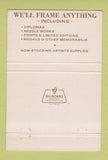 Matchbook Cover - The Frame Station Picture Frames Richmond VA 40 Strike