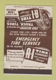 Matchbook Cover - A1 Tire Company Chicago IL 40 Strike