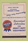 Matchbook Cover - Everlast Lubricant Idaho Springs Colorado Casperson 40 Strike