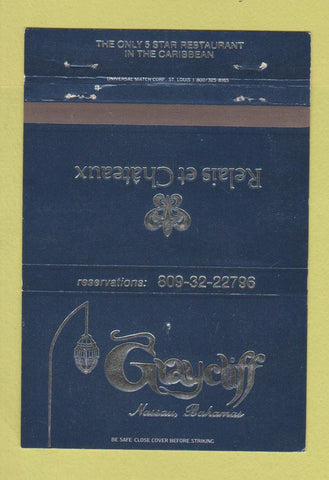 Matchbook Cover - Graycliff Nassau Bahamas 40 Strike
