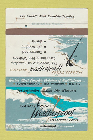 Matchbook Cover - Hamilton Watches Weatherproof CLOUDS 40 Strike