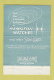 Matchbook Cover - Hamilton Watches Weatherproof CLOUDS 40 Strike