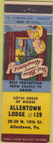 Matchbook Cover - Matchbook Cover Moose Lodge Allentown PA