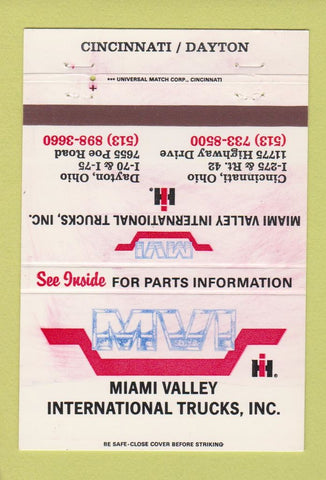 Matchbook Cover - International Harvester Cincinnati Dayton OH WEAR 40 Strike