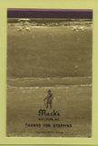 Matchbook Cover - Mack's Weldon NC  40 Strike