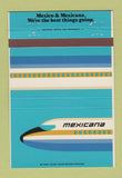 Matchbook Cover - Mexico Tourism #3 Mexicana Airplane 40 Strike