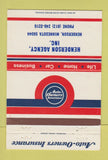 Matchbook Cover - Henderson Insurance Agency Henderson MN 40 Strike