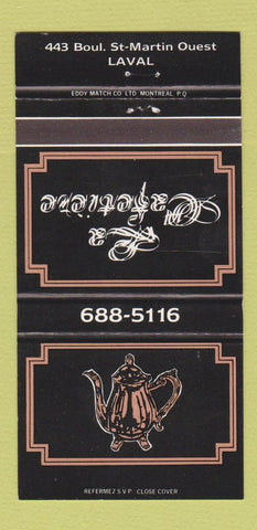 Matchbook Cover - La Cafetiere Laval QC 30 Strike