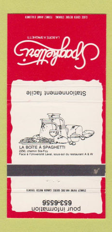 Matchbook Cover - Spaghettori Restaurant QC 30 Strike