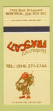 Matchbook Cover - Restaurant Frascati Montreal QC 30 Strike