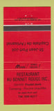 Matchbook Cover - Restaurant Au Bonnet Rouge St Jean Port Joli QC 30 Strike