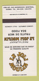 Matchbook Cover - Le Joli Moulin Restaurant Montreal QC 30 Strike