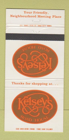 Matchbook Cover - Kelsey's Road House Oakville Burlington ON 30 Strike