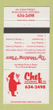 Matchbook Cover - Chef Catering Burlington ON 30 Strike