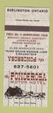 Matchbook Cover - Ponderosa Motor Hotel Burlingon ON 30 Strike