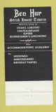 Matchbook Cover - Steak House Tavern Burlington ON Ben Hur 30 Strike