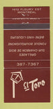 Matchbook Cover - El Toro Restaurant Montreal QC 30 Strike