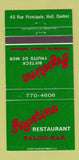 Matchbook Cover - Agostino Italian Restaurant Hull QC 30 Strike