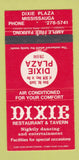 Matchbook Cover - Dixie Restaurant Tavern Mississauga ON 30 Strike