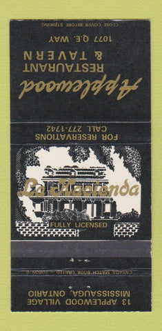 Matchbook Cover - Applewood Restaurant Mississauga ON 30 Strike