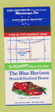 Matchbook Cover - Blue Horizon Steak Seafood Mississauga ON 30 Strike