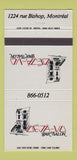 Matchbook Cover - Deja Vu Bar Salon Montreal QC 30 Strike