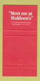 Matchbook Cover - Muldoon's Burlington ON 30 Strike