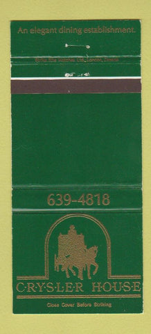 Matchbook Cover - Crysler House Restaurant  30 Strike
