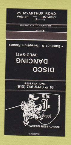 Matchbook Cover - The In Spot Restaurant Vanier ON 30 Strike