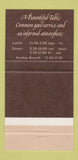 Matchbook Cover - Harvest Eating House North Vancouver BC 30 Strike