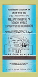 Matchbook Cover - Goderich Restaurant Steak ON BLUE 30 Strike