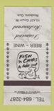 Matchbook Cover - Diamond Restuarant Roxboro QC GRAY 30 Strike