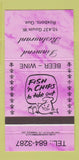 Matchbook Cover - Diamond Restuarant Roxboro QC PURPLE 30 Strike