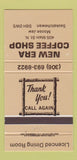 Matchbook Cover - New Era Coffee Shop Moose Jaw SK 30 Strike