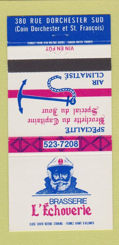 Matchbook Cover - Brasserie L Echoverie QC 30 Strike