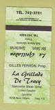 Matchbook Cover - Le Grilladon De Tracy QC GREEN 30 Strike