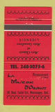 Matchbook Cover - La Maison D'Orient Chinese Montmagny QC 30 Strike