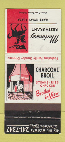Matchbook Cover - Martinway Restaurant Etobicoke ON WEAR 30 Strike