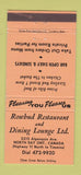 Matchbook Cover - Rosebud Restaurant North Bay ON 30 Strike